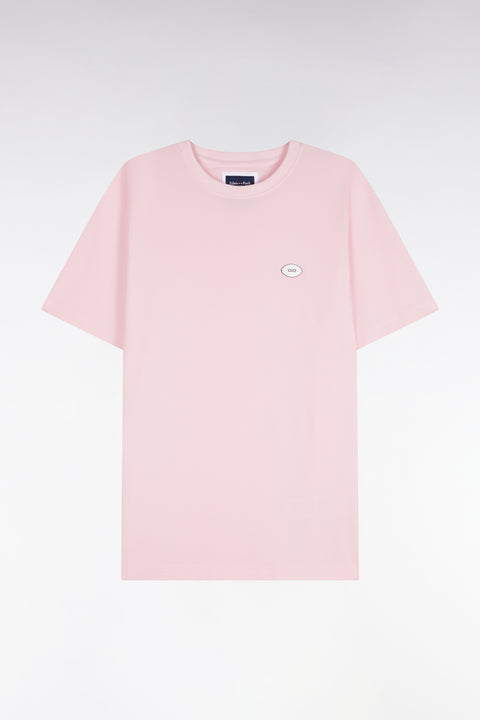 Short-sleeved pink straight-cut t-shirt - Image 1