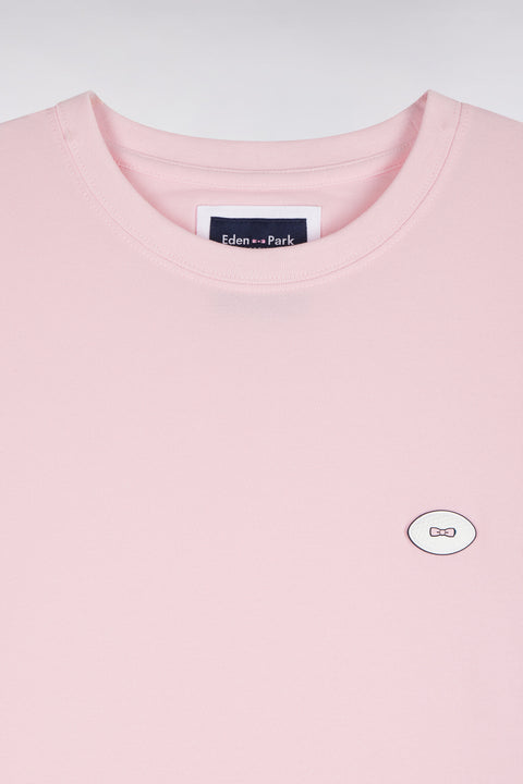 Short-sleeved pink straight-cut t-shirt - Image 2