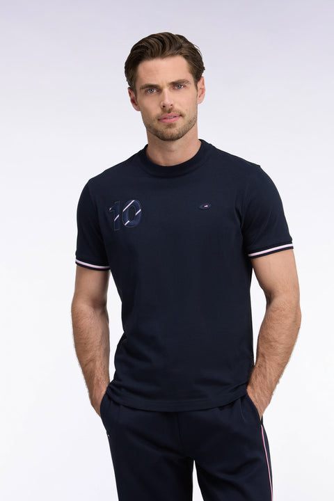 T-shirt manches courtes marine XV de France coupe droite - Image 3