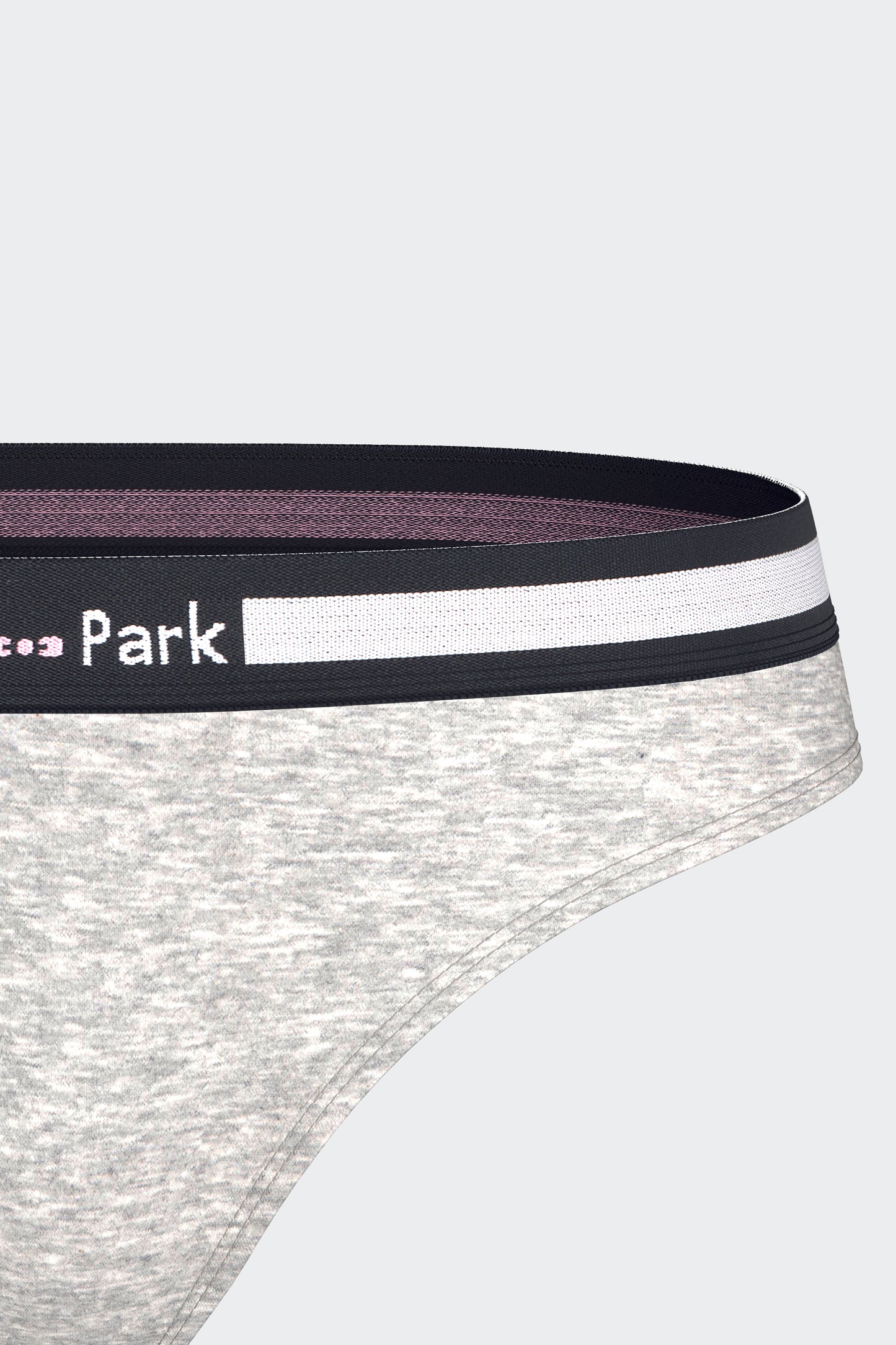 Tanga uni en coton stretch gris