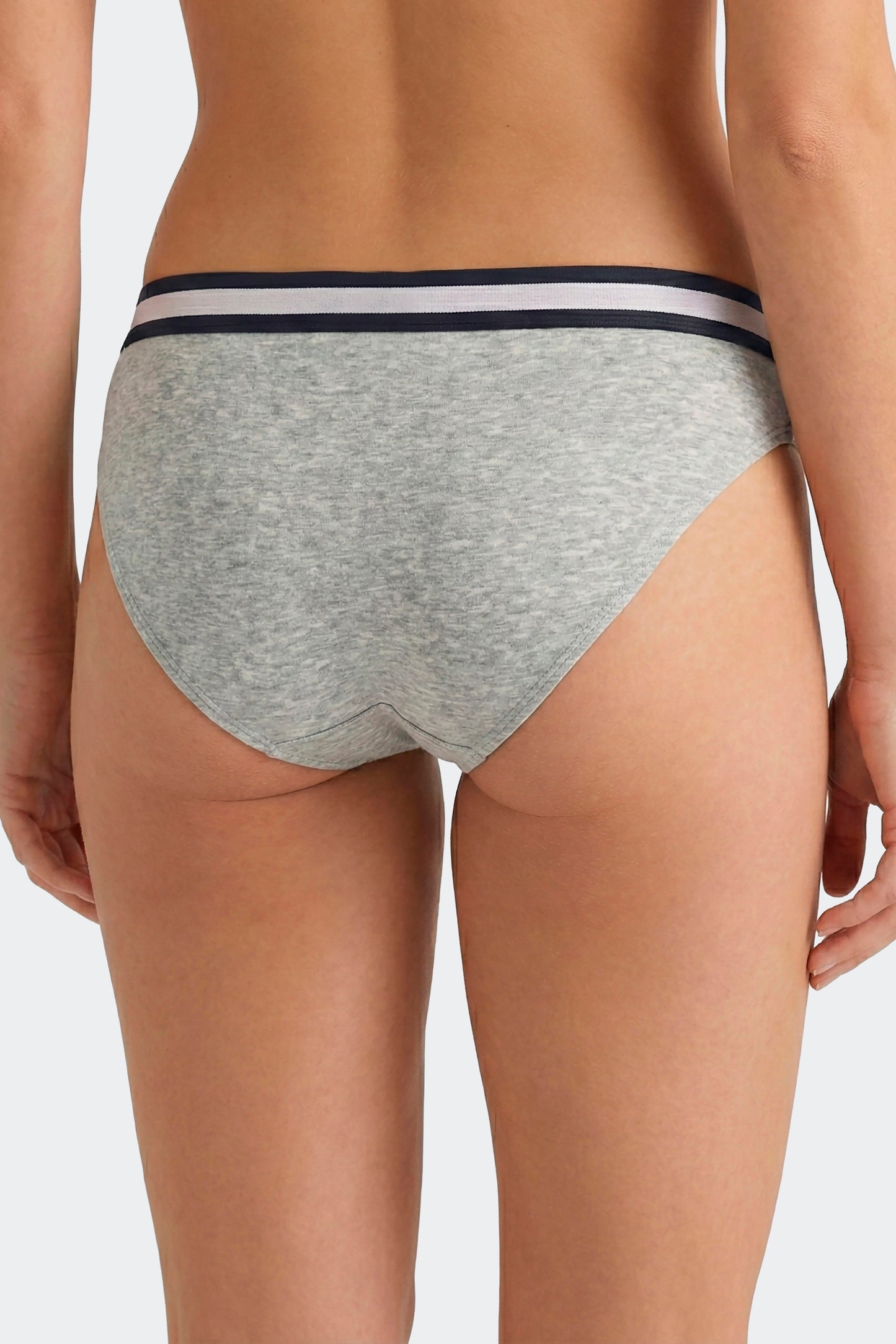 Culotte unie en coton stretch gris