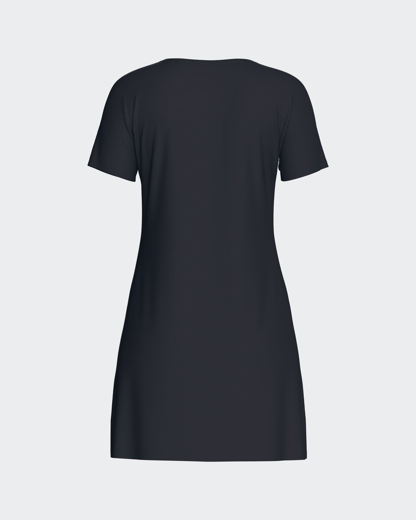 Nuisette unie en Tencel stretch marine