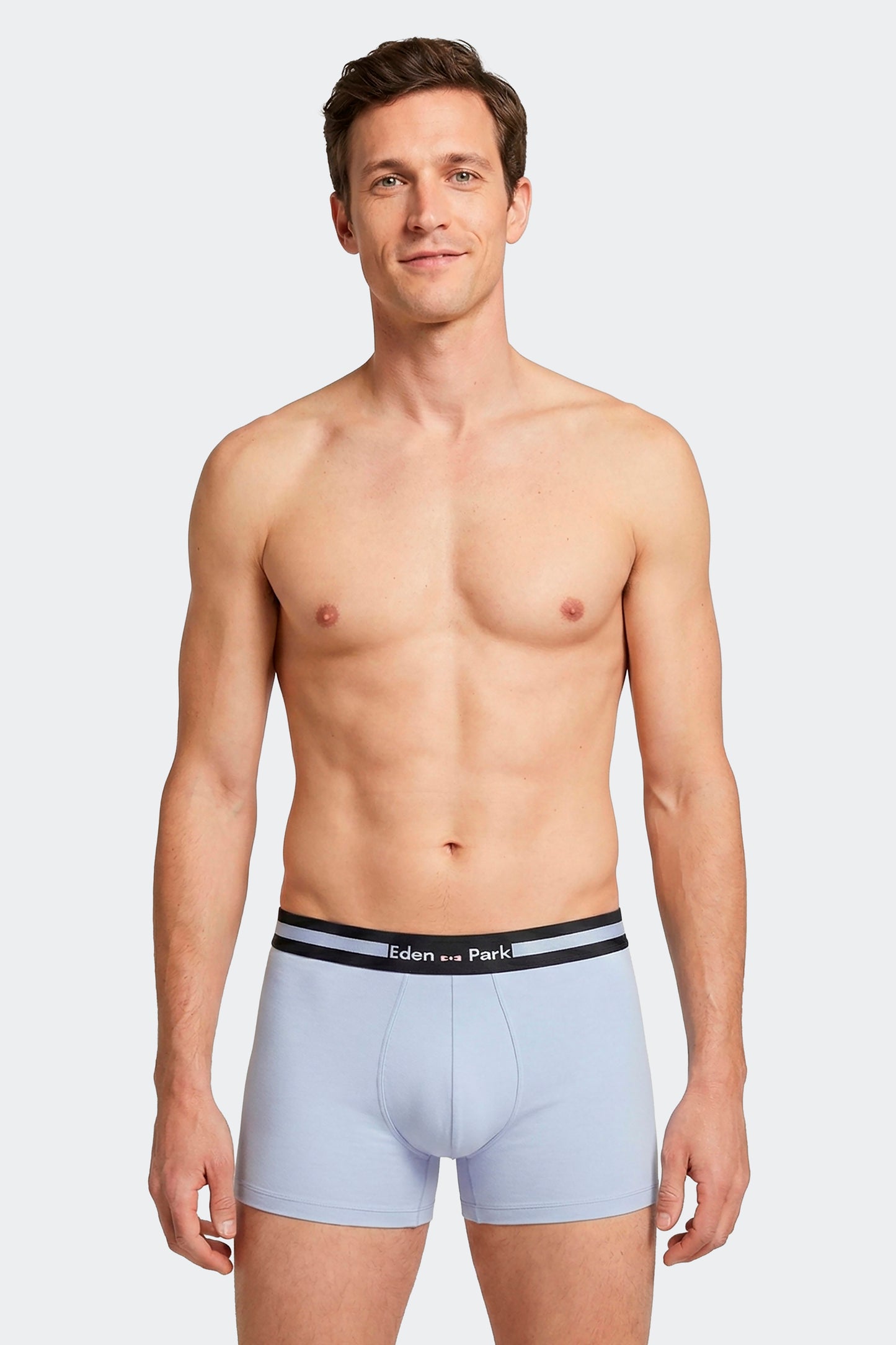 Lot de 2 boxers en jersey de coton stretch marine et ciel