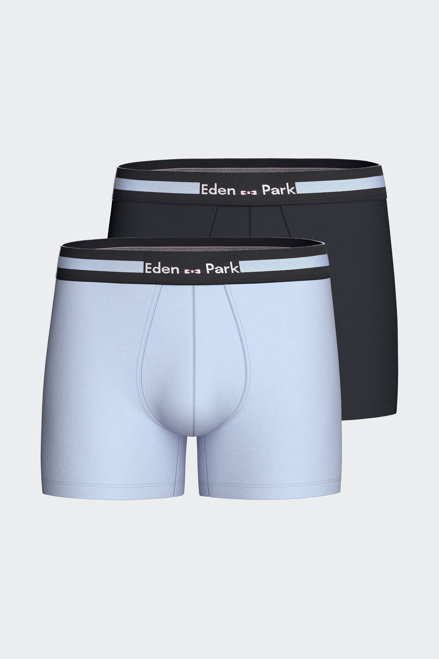 Lot de 2 boxers en jersey de coton stretch marine et ciel