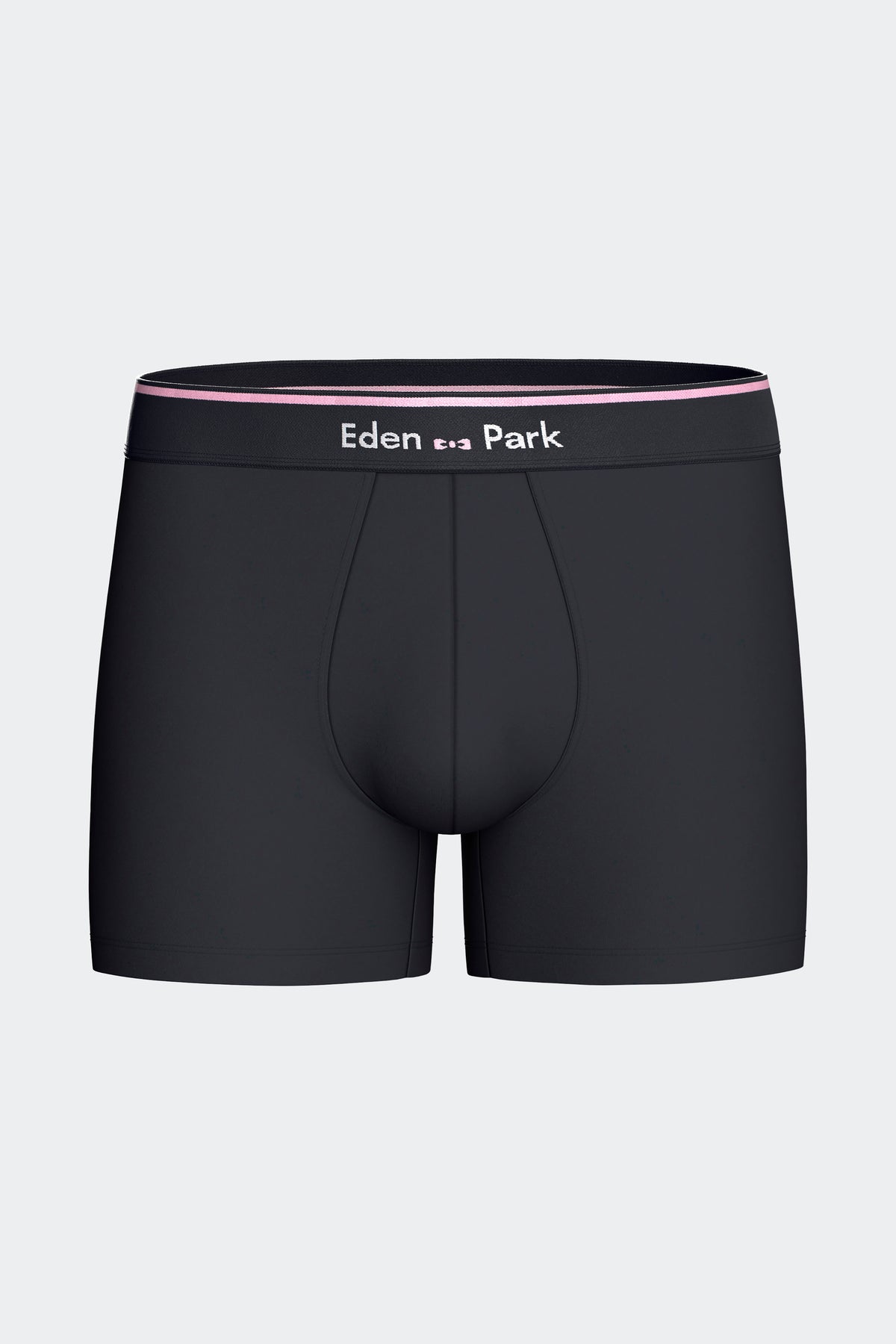 Lot de 2 boxers en jersey de coton stretch unis et rayés marine et rose
