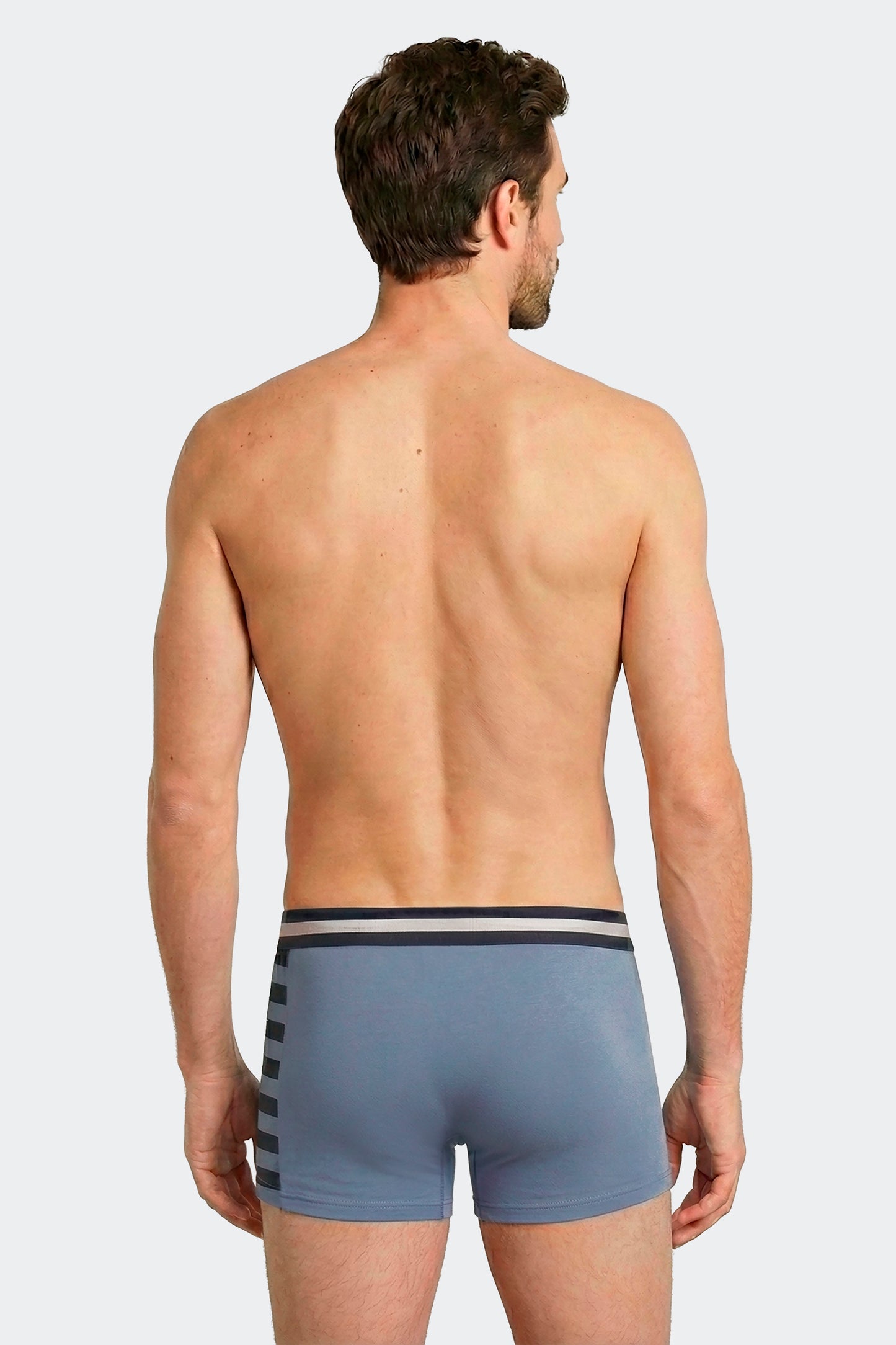 Lot de 2 boxers en jersey de coton stretch marine et ciel