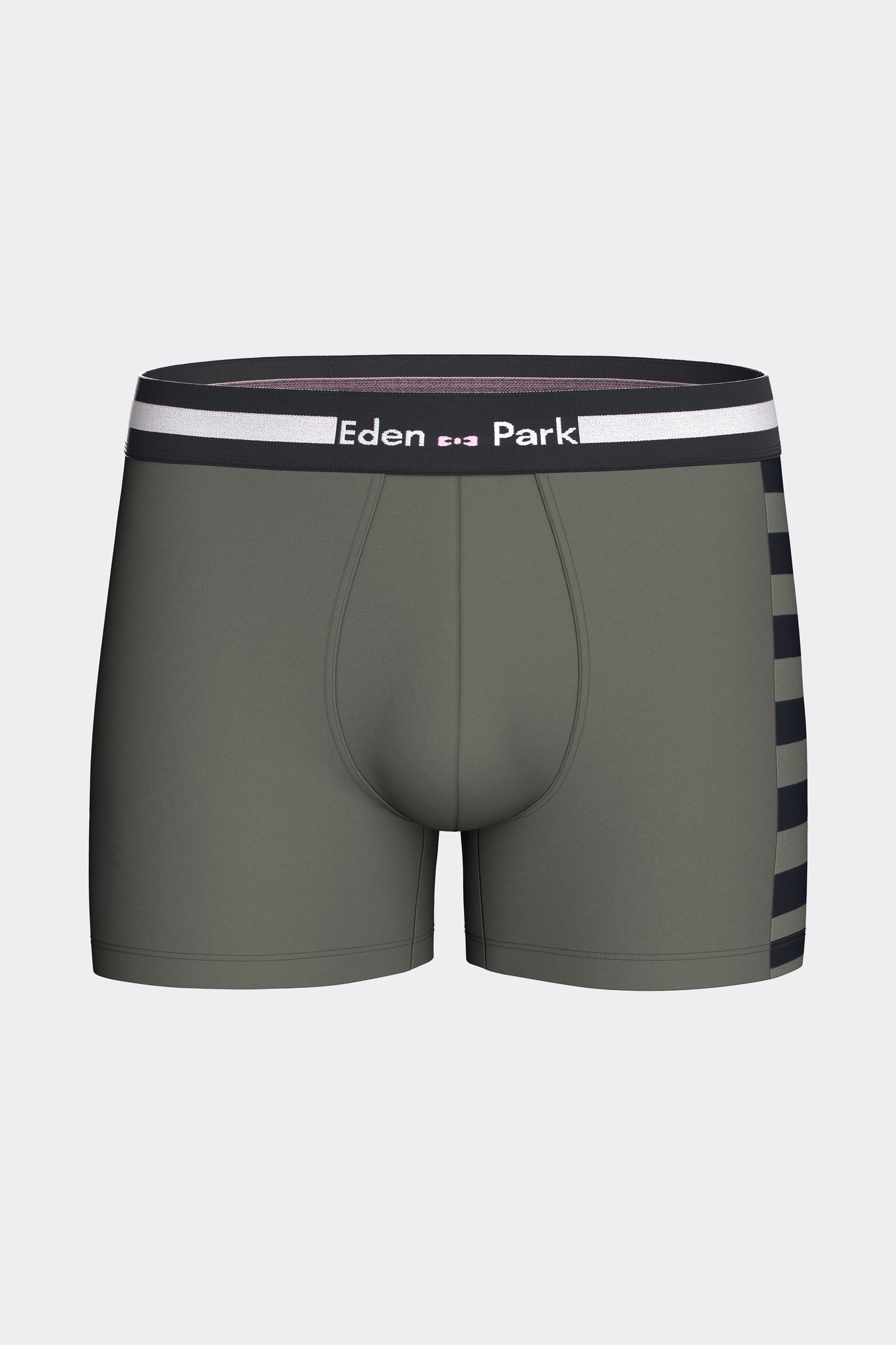Lot de 2 boxers en jersey de coton stretch marine et kaki