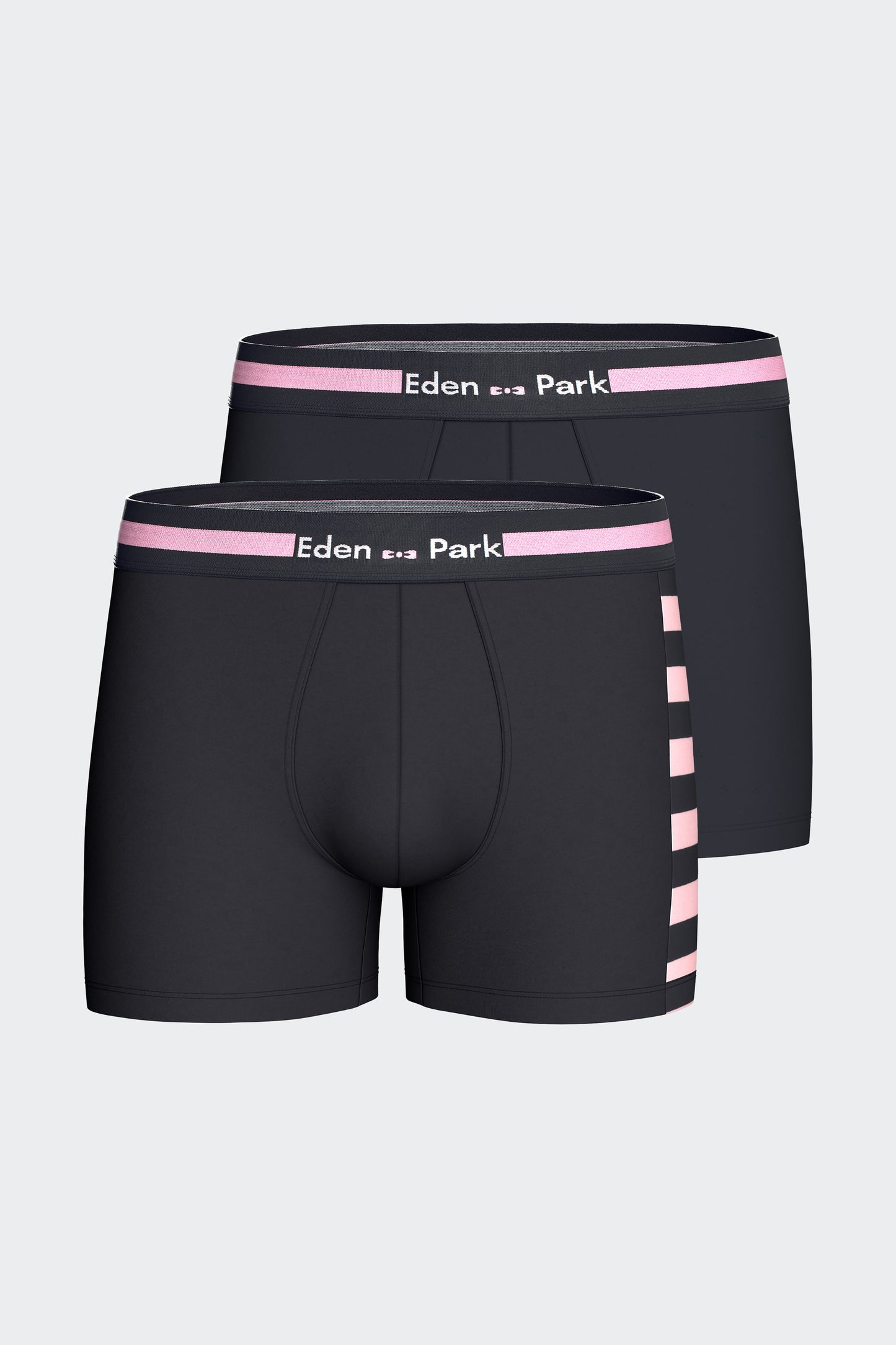 Lot de 2 boxers en jersey de coton stretch marine et rose