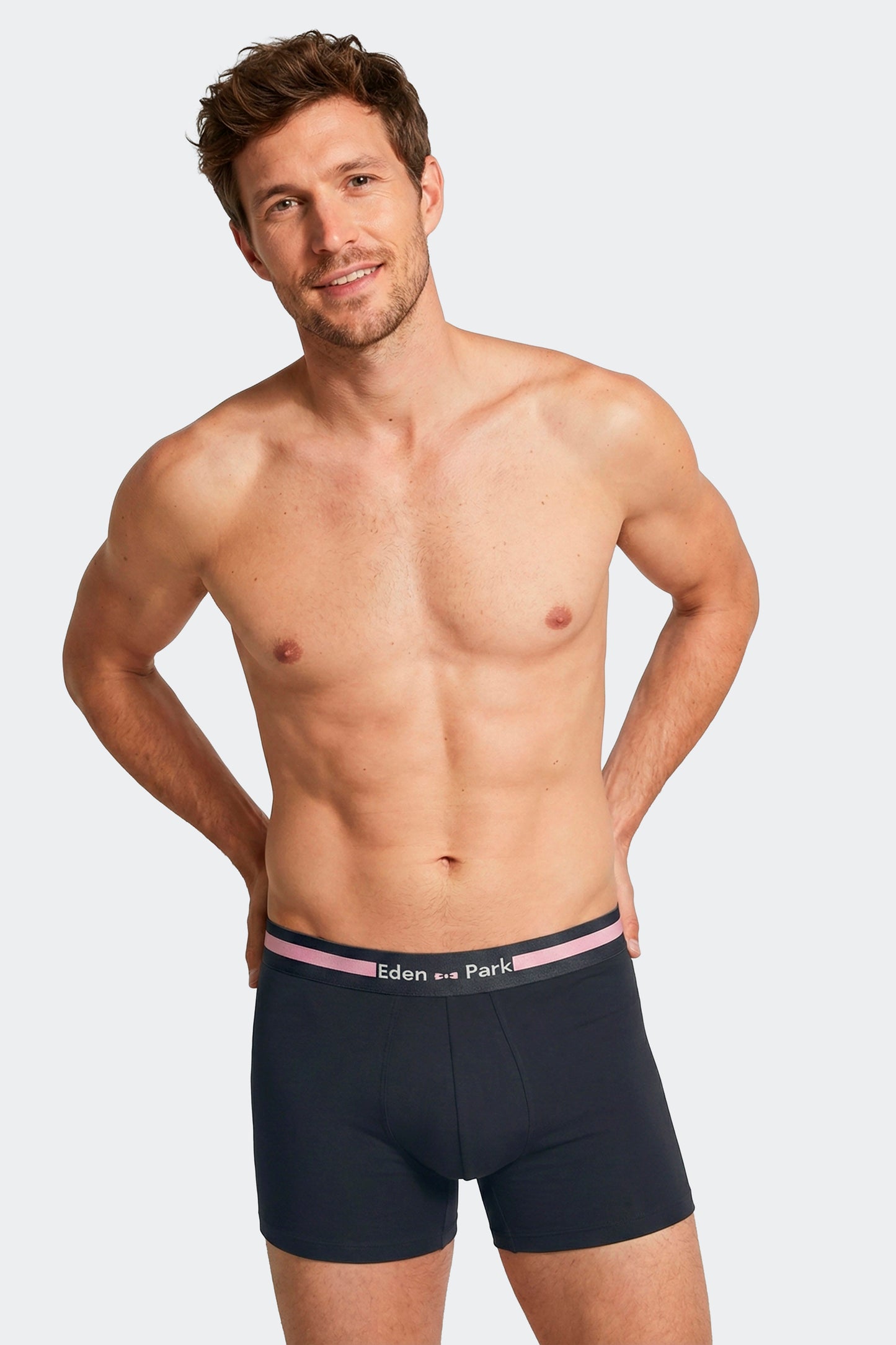 Lot de 3 boxers en jersey de coton stretch unis