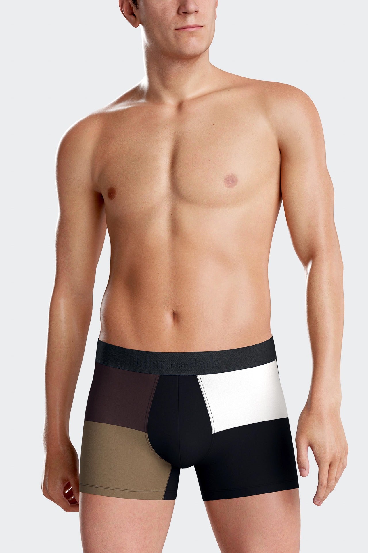 Bordeaux colorblock stretch cotton boxers