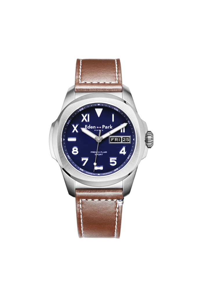 Blue Day Date Quartz Watch