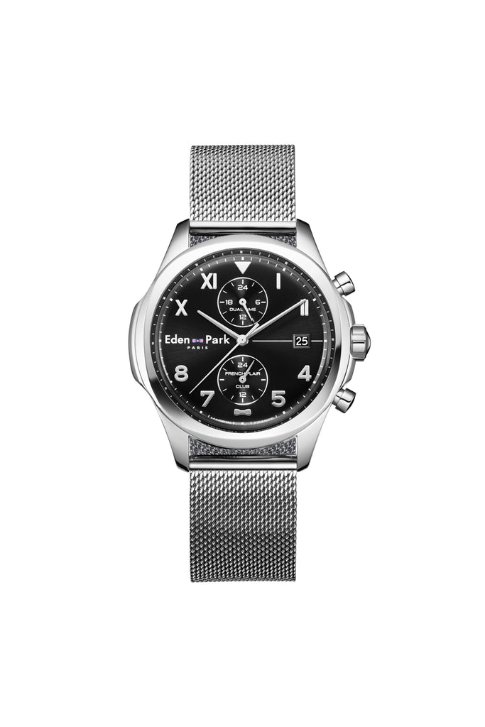 Dual Time Steel Watch