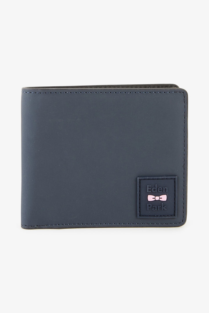 Dark blue rubber Italian-style wallet