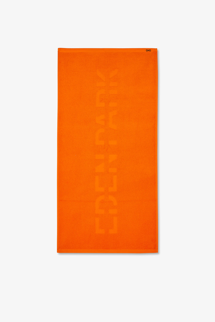 Small orange sports towel