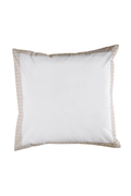 duo of square white and beige pillow case