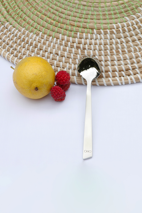 Set of 6 stainless steel table spoons - Image 1