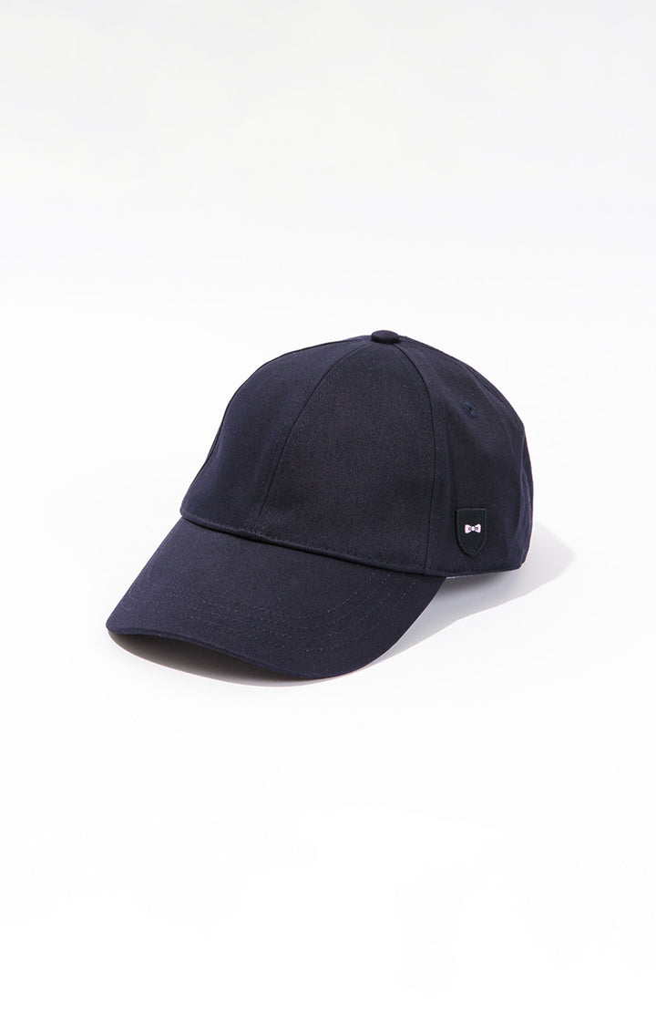 Unicolour navy blue cotton cap