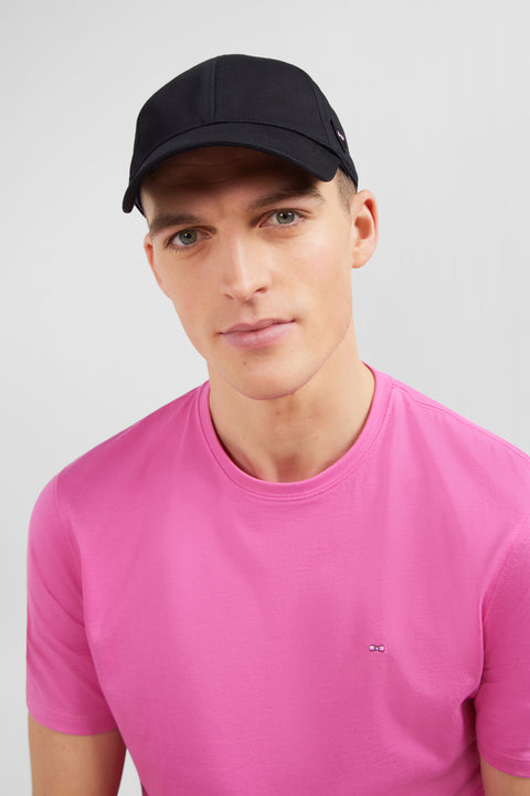 Unicolour black cotton cap - Image 2