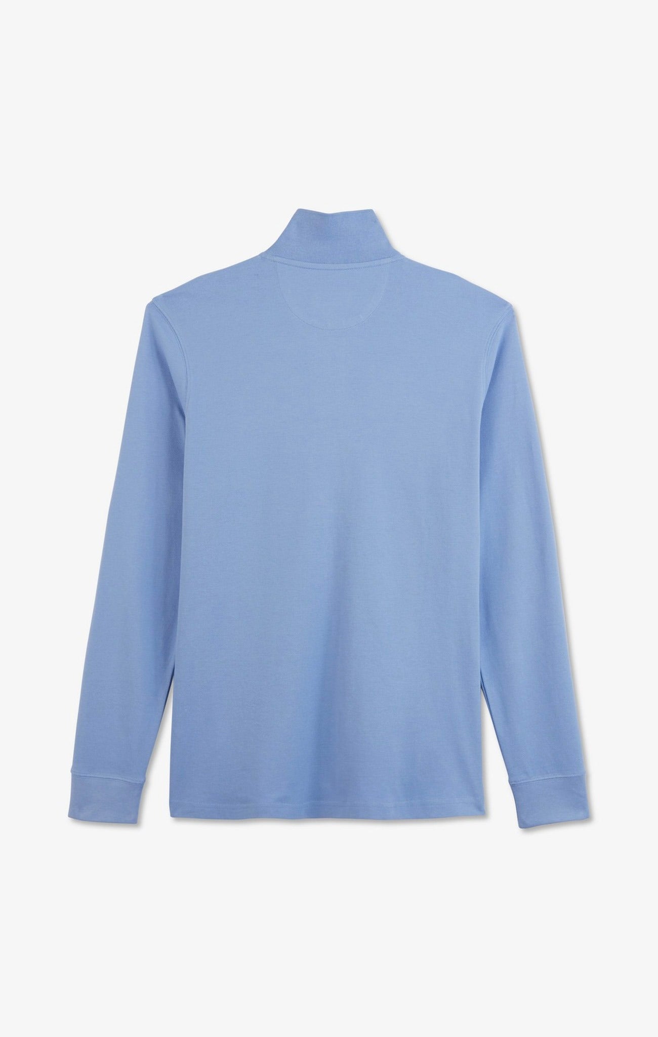 Light blue cotton polo with contrasting neck