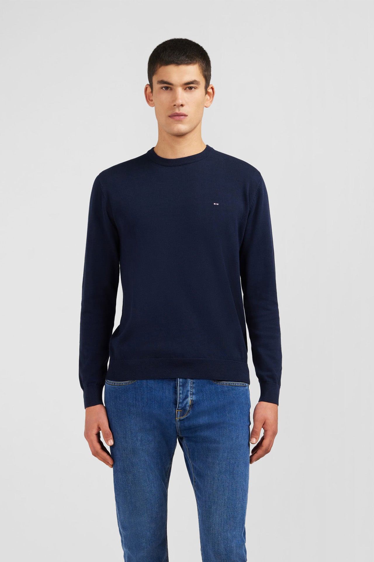 Crew navy blue cotton jumper