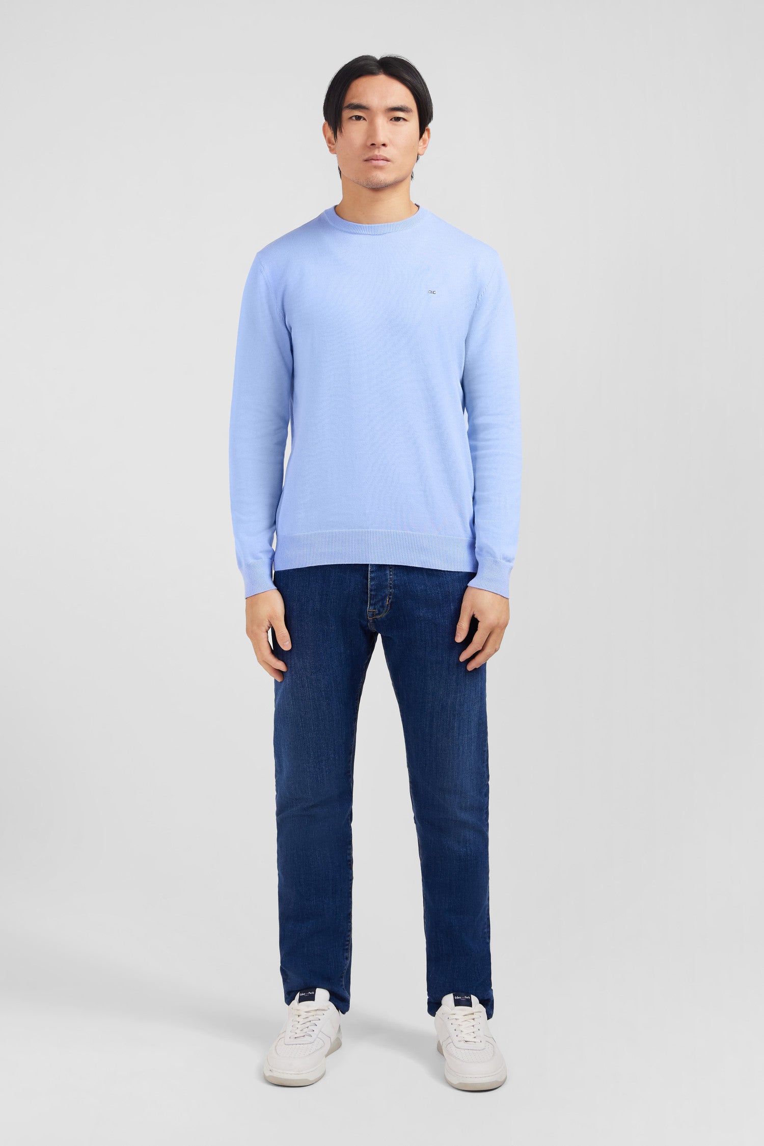 Crew light blue cotton jumper