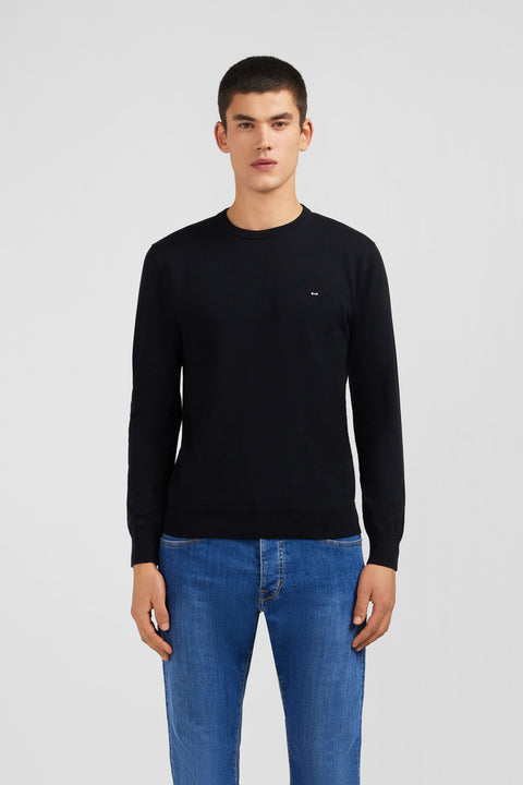 Crew black cotton jumper - Image 1