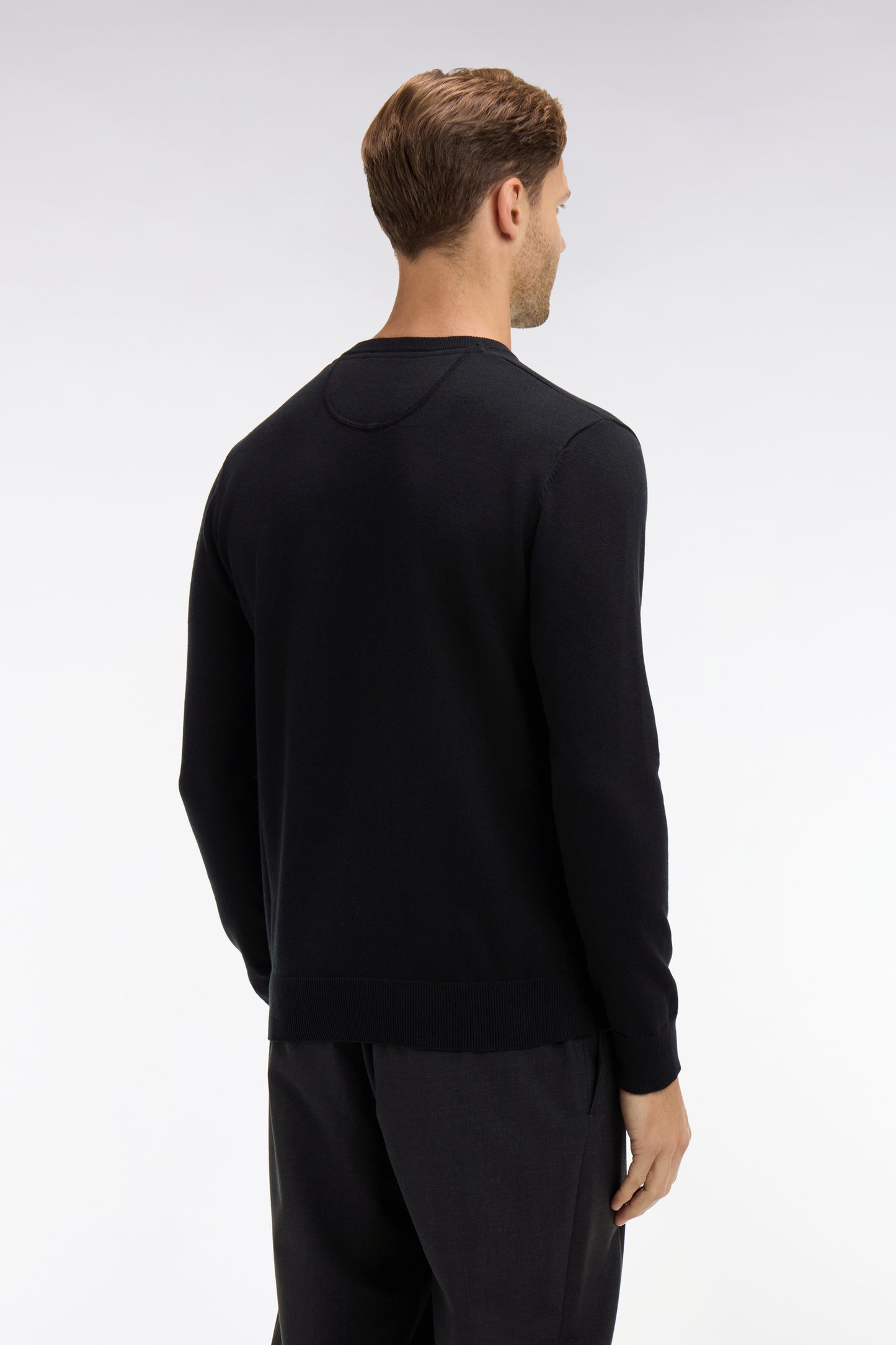 Crew black cotton jumper