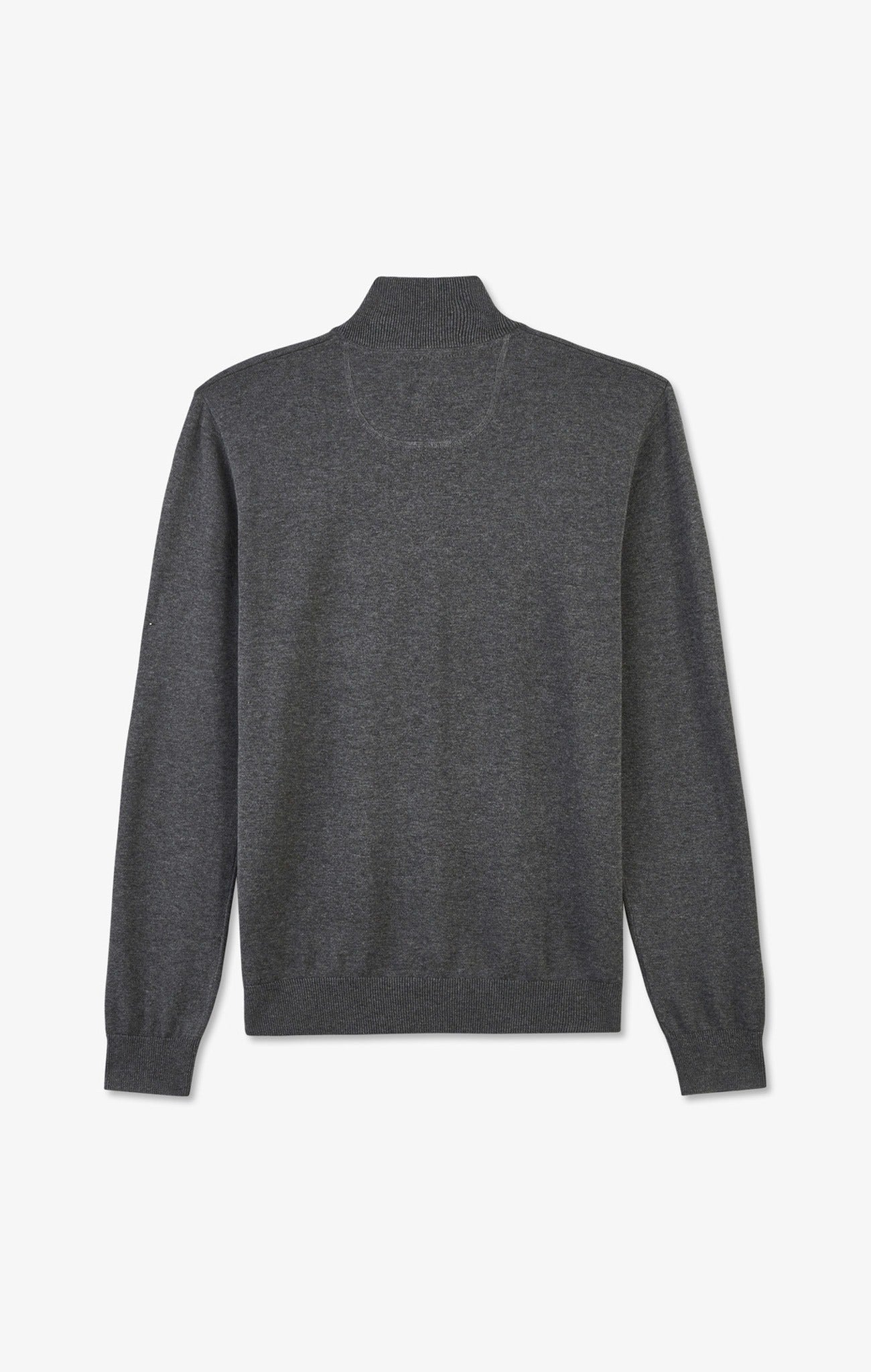 Navy blue cotton jersey jumper with trucker neck