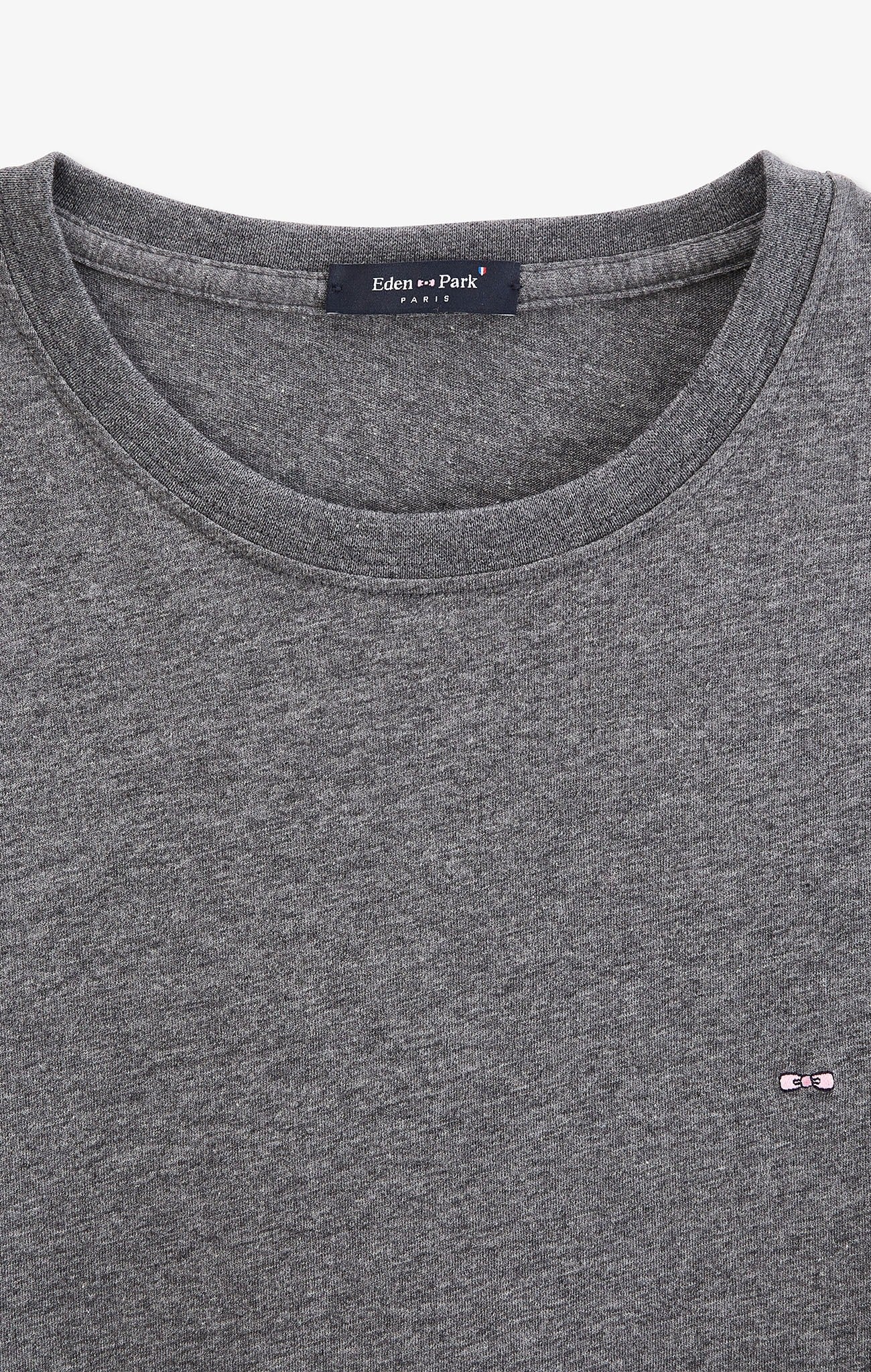 Long sleeved grey cotton t-shirt