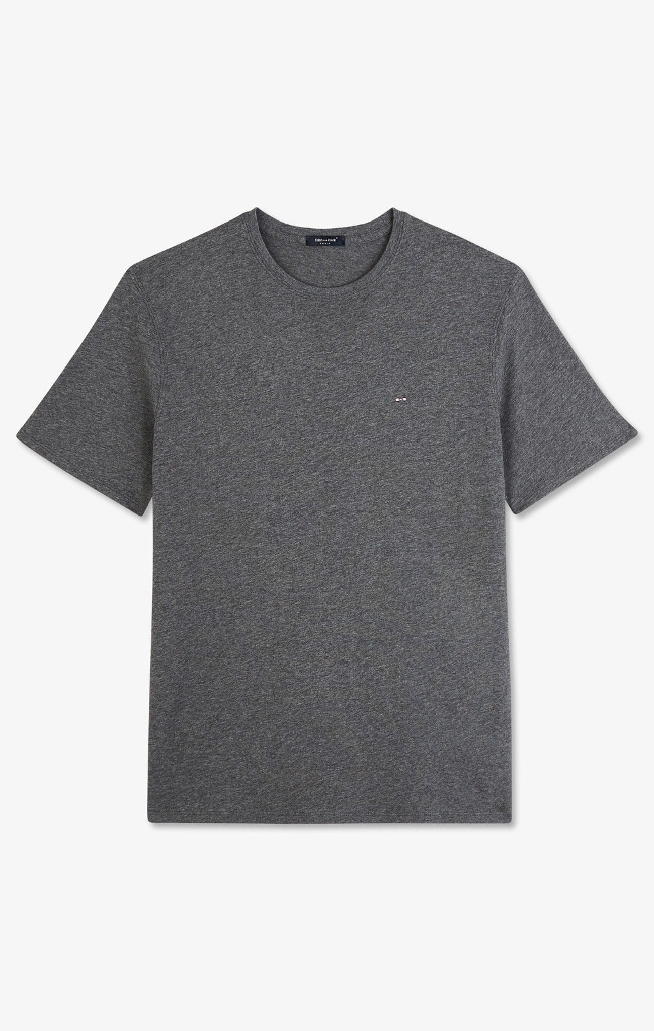 Crew neck grey pima cotton t-shirt