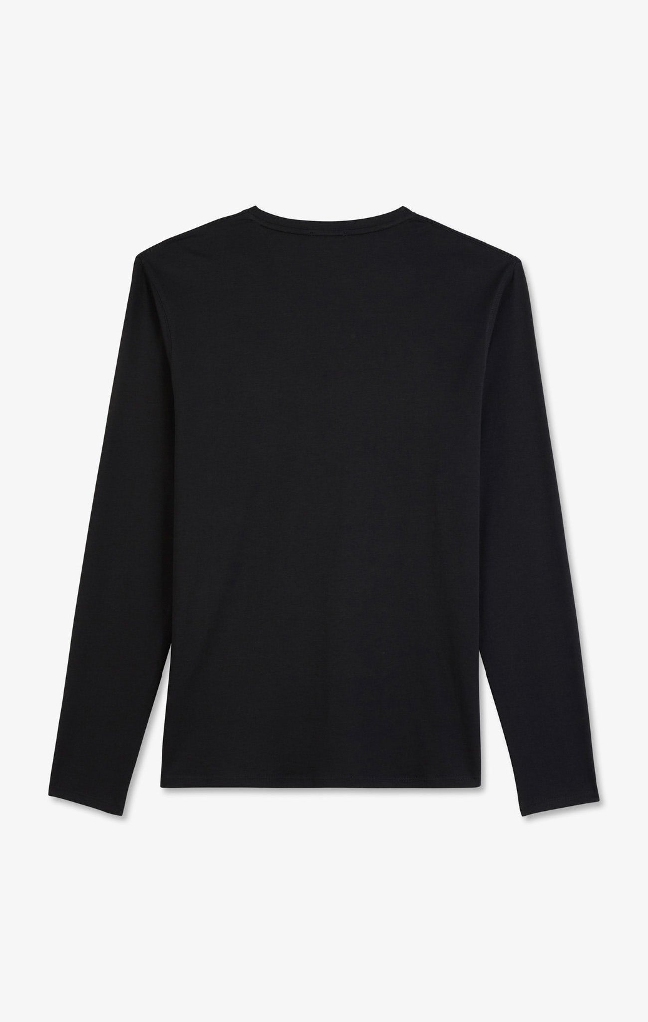 Long sleeved black cotton t-shirt