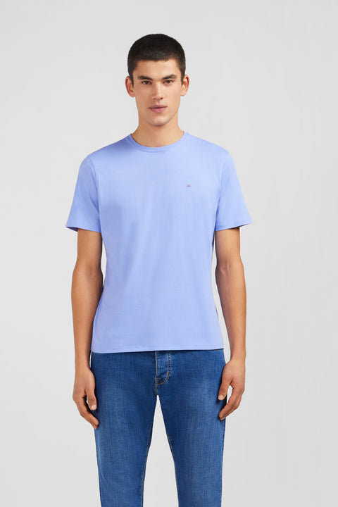 Crew neck light blue pima cotton t-shirt - Image 1