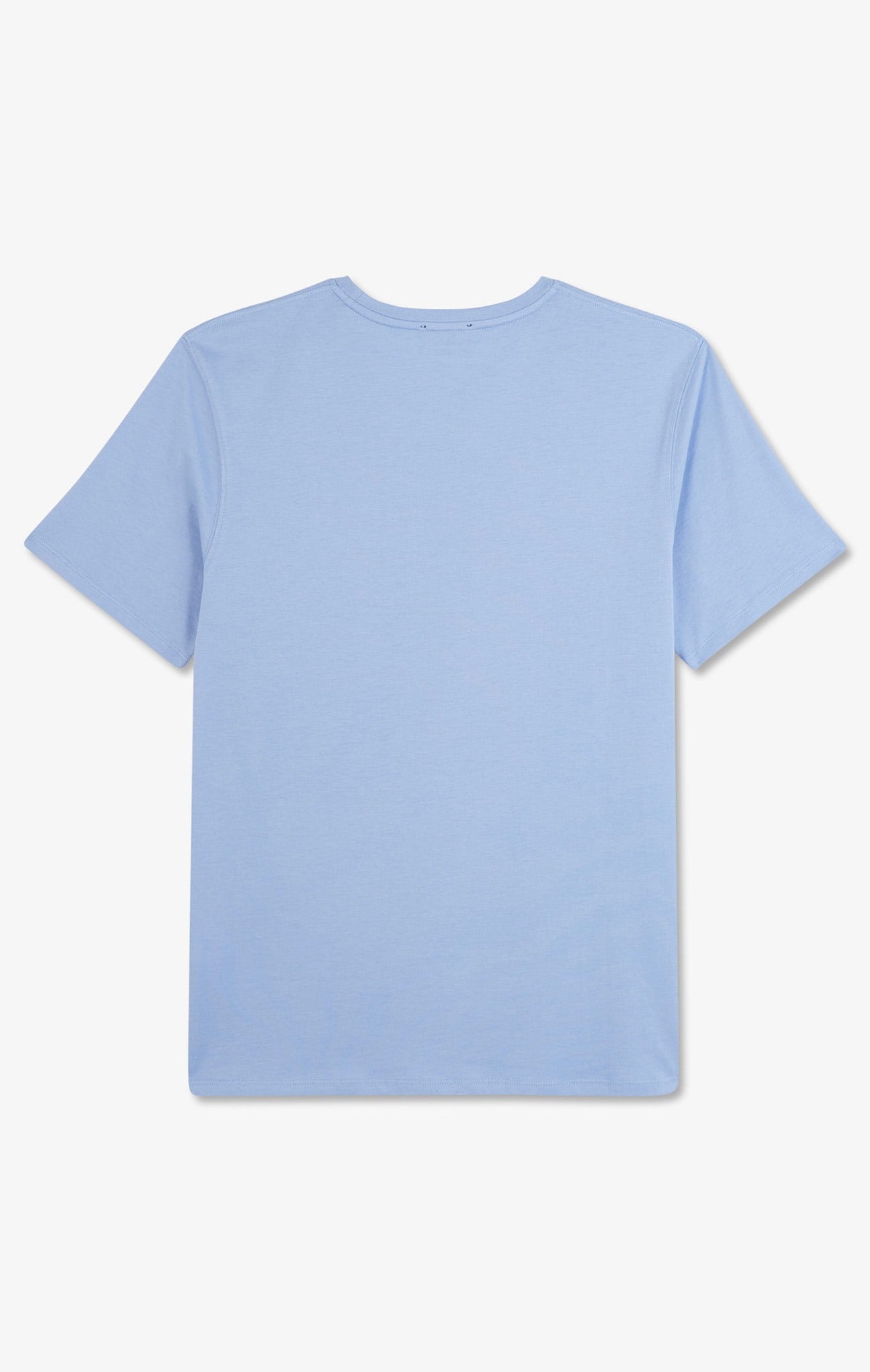 V-neck blue light pima cotton t-shirt