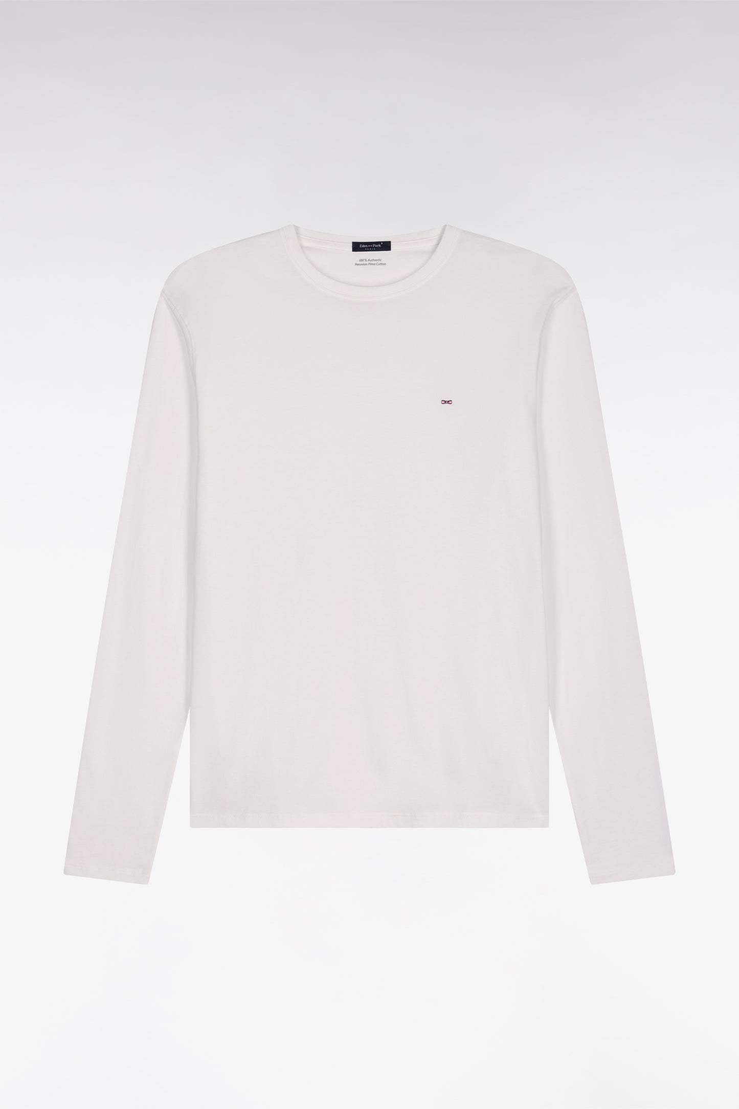 Long sleeved white cotton t-shirt