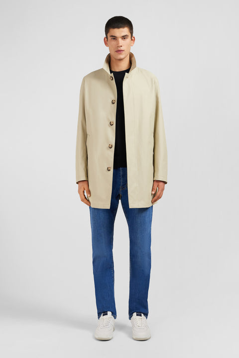 Plain beige raincoat - Image 1