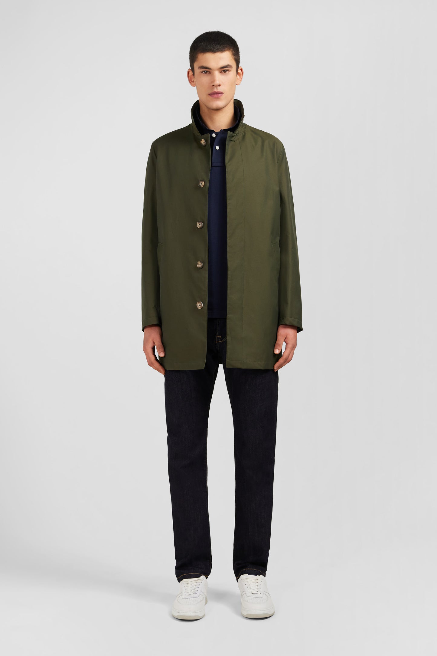 Plain khaki raincoat