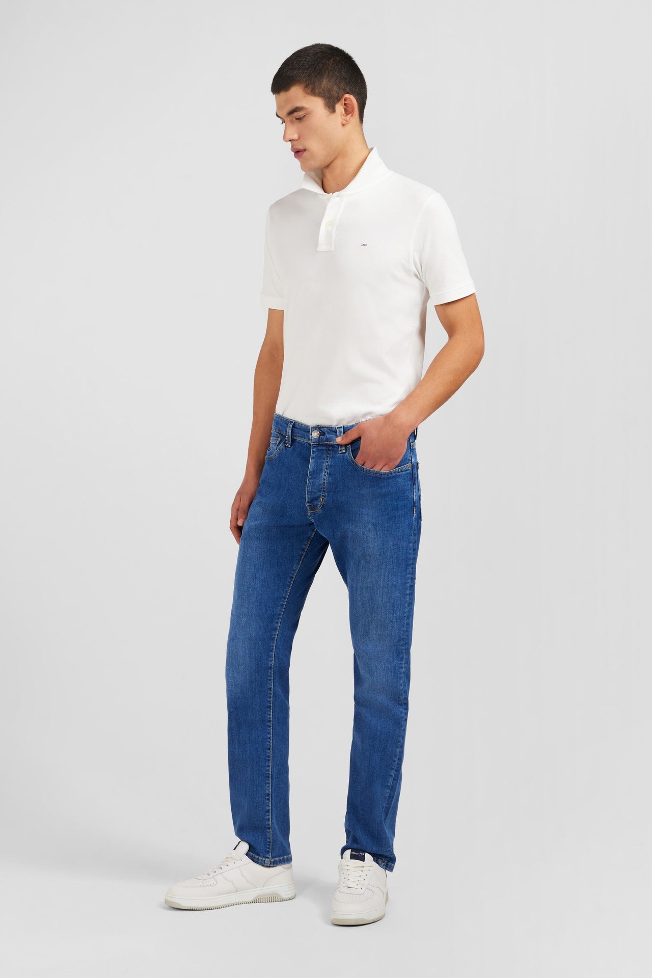 Blue jeans in stretch cotton