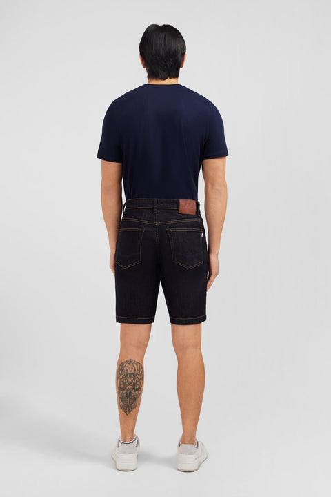 Dark blue denim shorts - Image 2