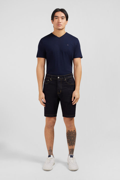 Dark blue denim shorts - Image 3