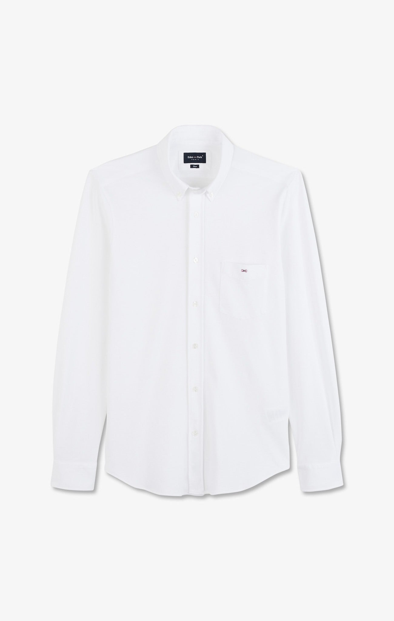 White cotton pinpoint shirt