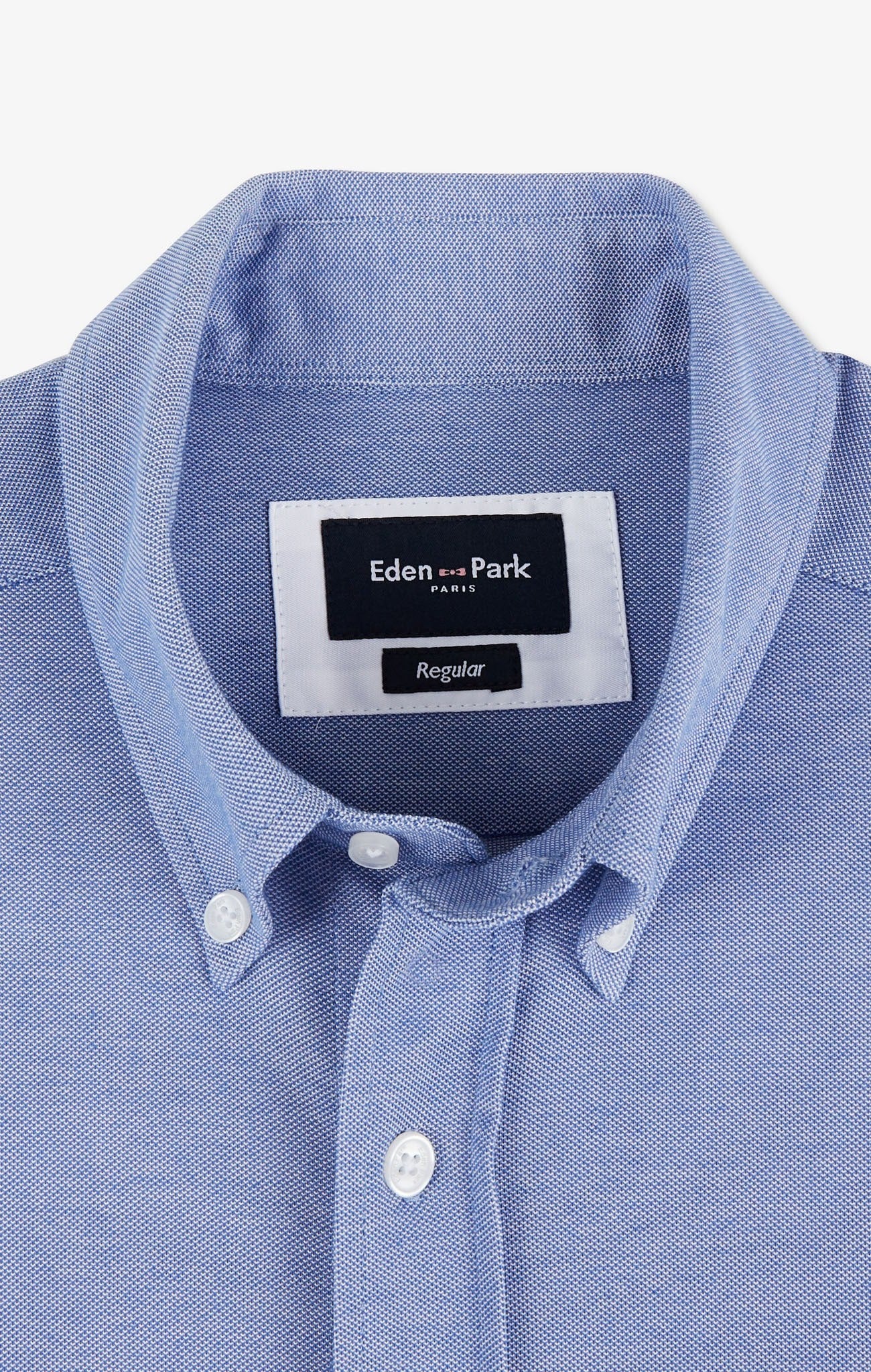 Blue cotton pinpoint shirt