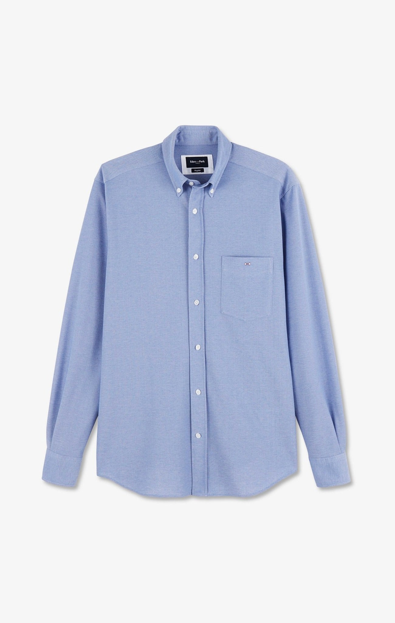 Blue cotton pinpoint shirt