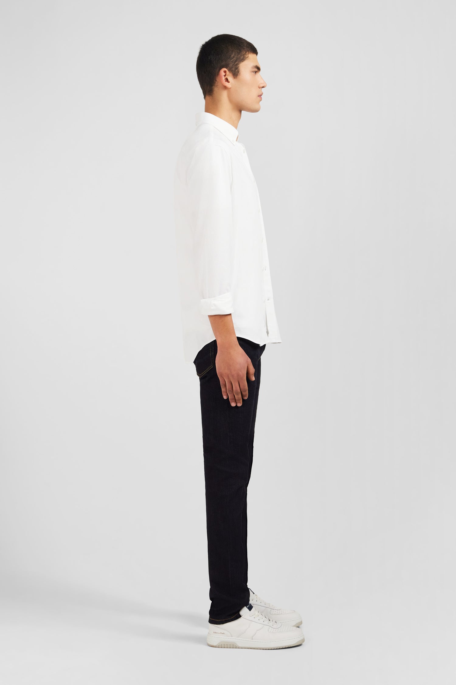 White pinpoint cotton shirt