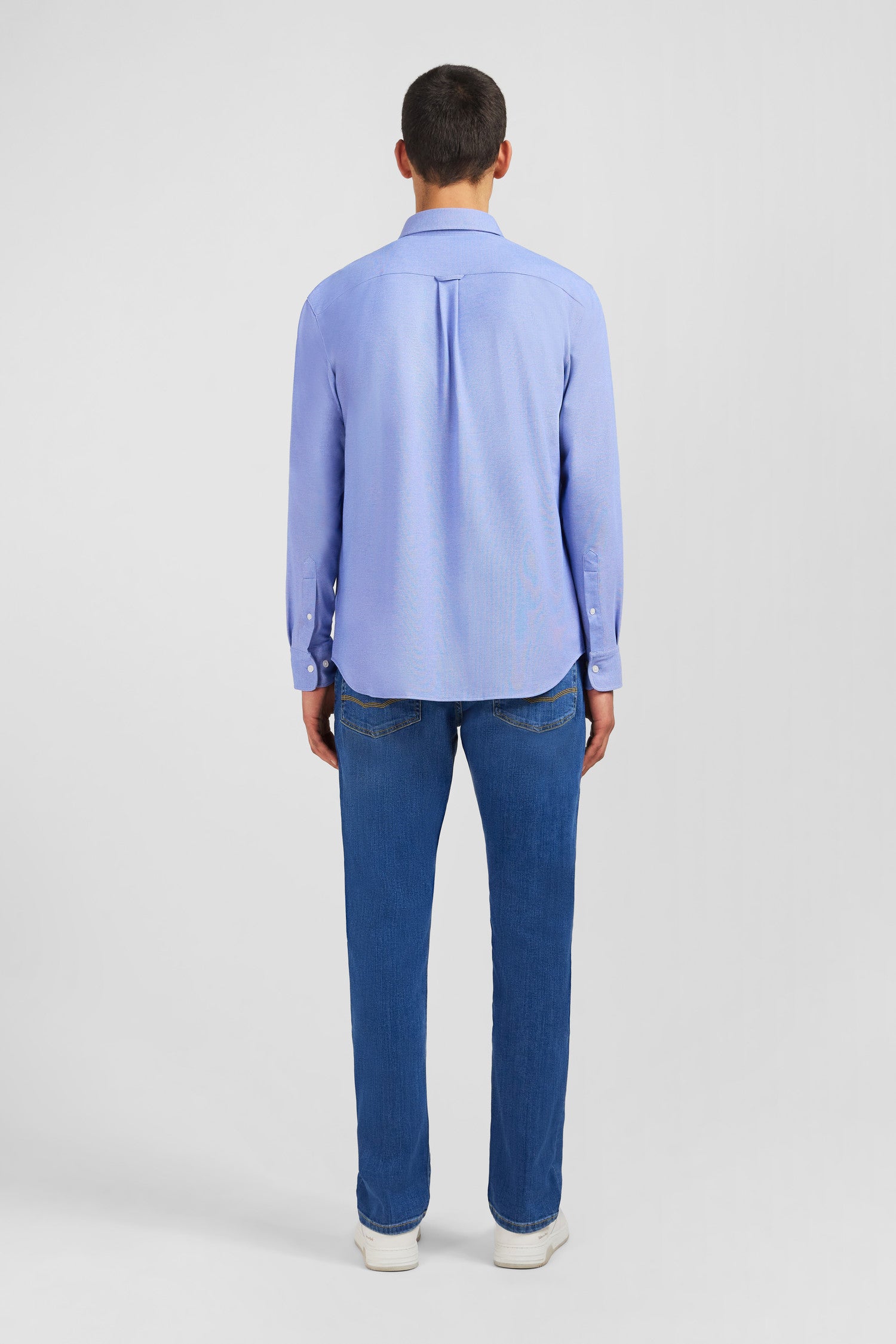 Blue pinpoint cotton shirt