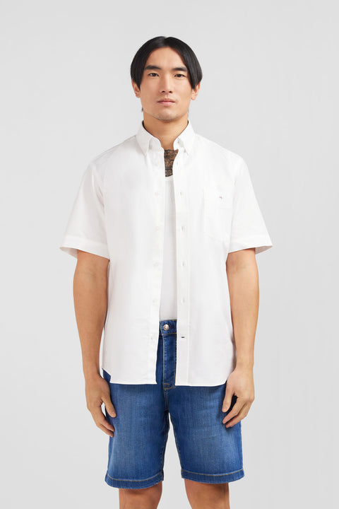 Short sleeved white cotton shirt - Image 1