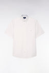 Short sleeved white cotton shirt