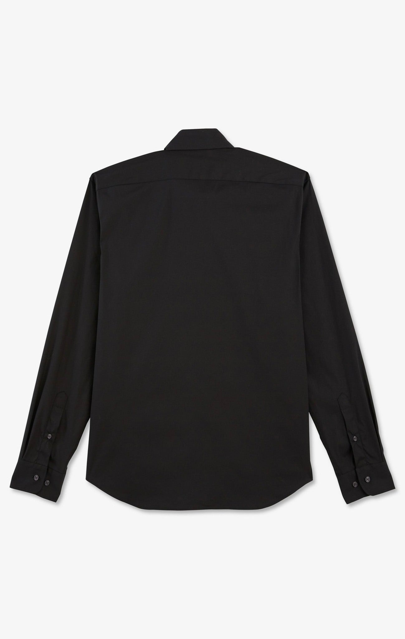 Slim-fit black shirt in stretch poplin