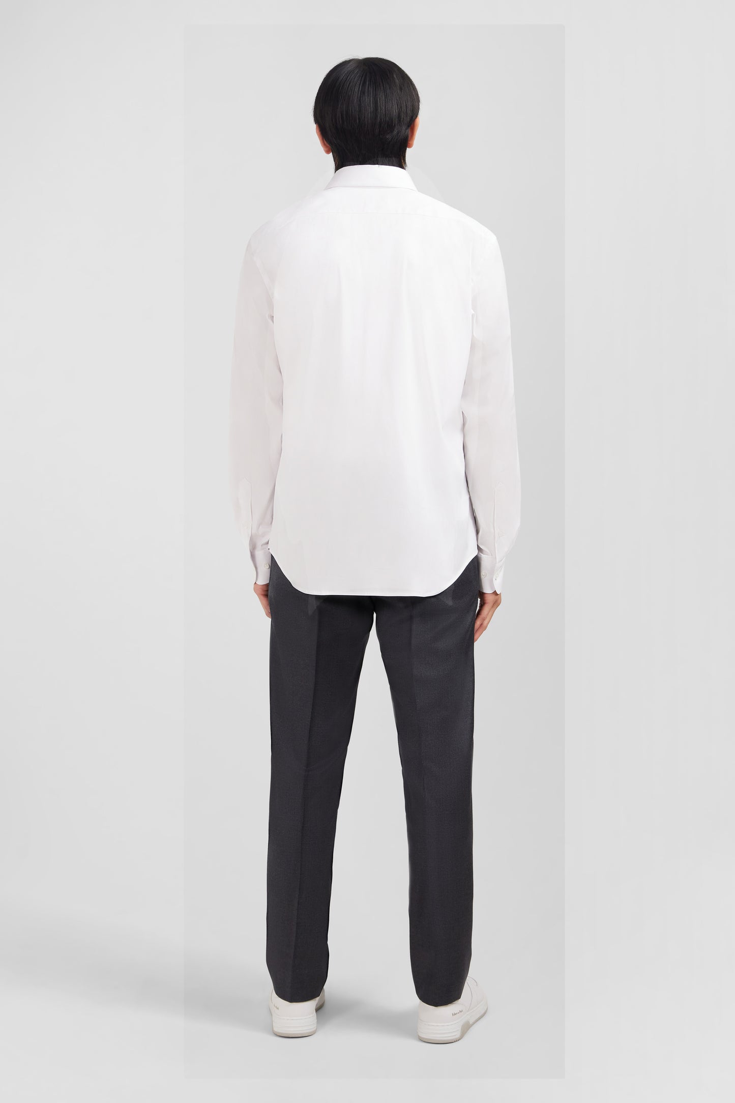 Slim-fit white shirt in stretch poplin