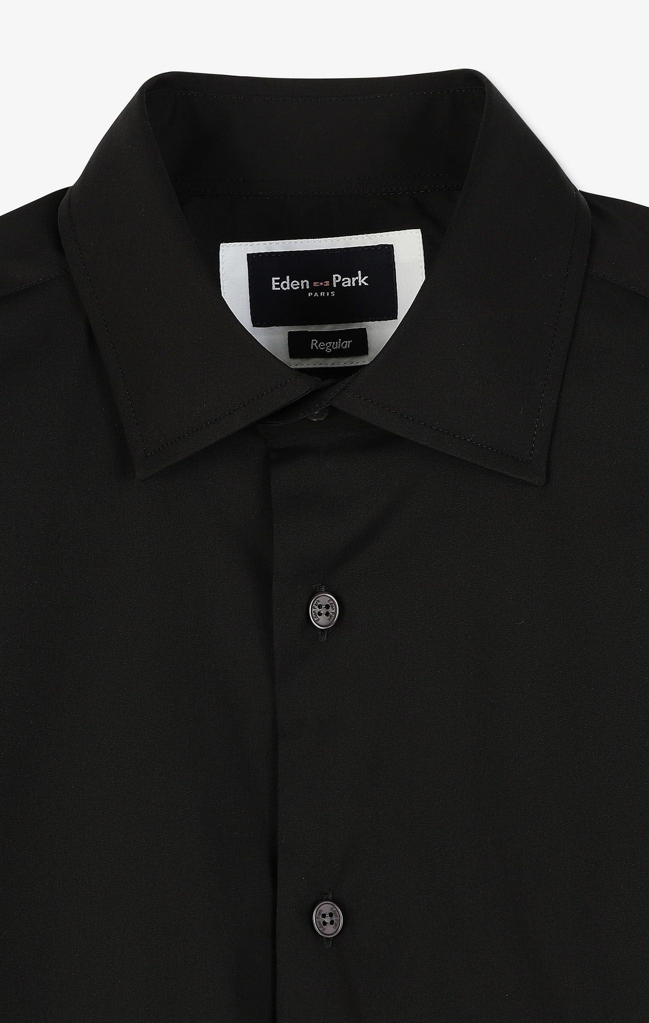 Black shirt in stretch cotton