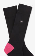 Chaussettes montantes noires color-block